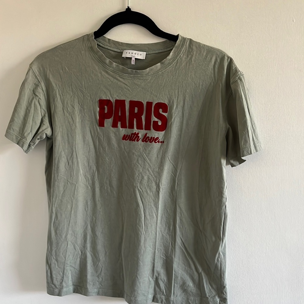 Sandro Paris T-shirt in Size 1 Green